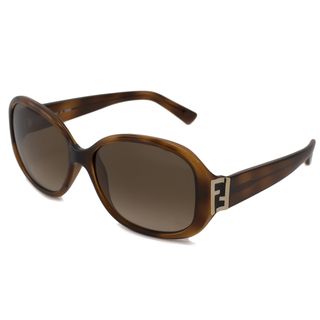 Fendi Women's FS5236 Rectangular Sunglasses   Havana Brown Fendi Designer Sunglasses