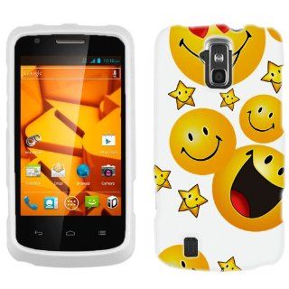 ZTE Sprint Force Yellow Smiley Face Design Phone Case Cover Cell Phones & Accessories