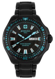Zodiac ZO7903  Watches,Mens Deep Reef Black Ion Plated Stainless Steel, Casual Zodiac Quartz Watches