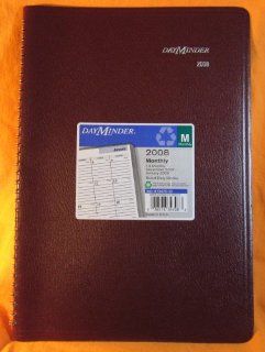 Burgundy 2008 Dayminder Recycled Planner, Monthly Professional Page Size 7 7/8" X 11 7/8" G470 10  Monthly Appointment Books And Planners 