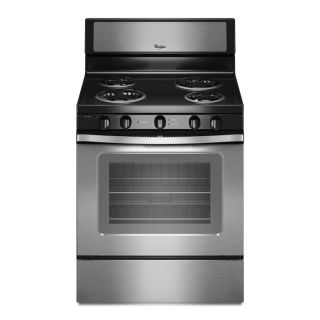 Whirlpool Ice Freestanding 4.8 cu ft Self Cleaning Electric Range (Stainless Steel) (Common 30 in; Actual 29.875 in)