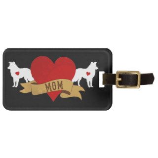Border Collie [Tattoo style] Luggage Tag