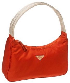 Prada Women's Small Nylon Shoulder Bag, Orange Clothing