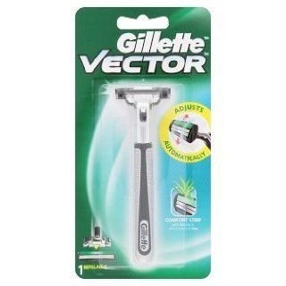 Gillette Vector Fits Atra Plus Razor Blade Refill Cartridge Shaver Handle 