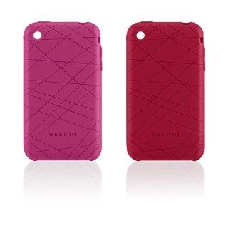 Belkin Grip Vector Duo Silicone Case 2 Pack for Apple iPhone 3GS 3G, F8Z472 045 2, Red/Pink Cell Phones & Accessories