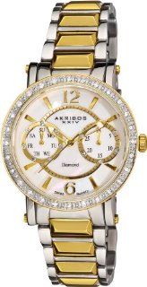 Akribos XXIV Women's AKR472YG Lady Diamond Collection Diamond Swiss Day and Date Watch Watches