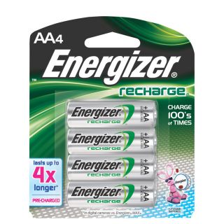 Energizer 4 Pack AA Rechargeable Batteries
