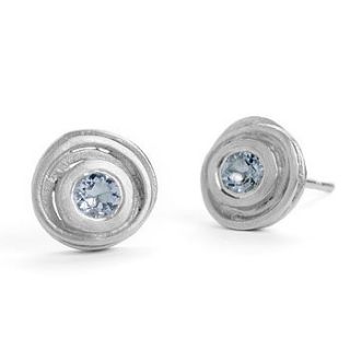swirl earrings by kate smith jewellery