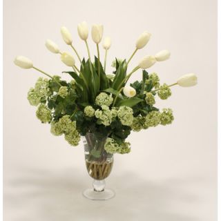 Distinctive Designs Waterlook Silk Tulips with Snowballs in Flared