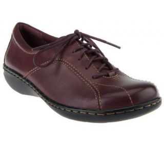 Clarks Bendables Ashland Pearl Leather Lace up Shoes —