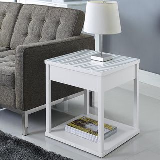 Parsons Chevron top End Table Altra Coffee, Sofa & End Tables