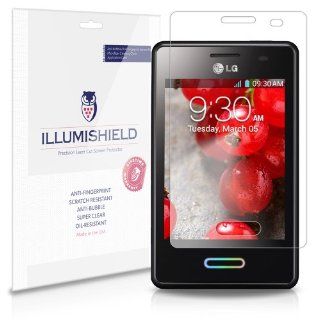 iLLumiShield   LG Optimus L3 II 2 Screen Protector Japanese Ultra Clear HD Film with Anti Bubble and Anti Fingerprint   High Quality (Invisible) LCD Shield   Lifetime Replacement Warranty   [3 Pack] OEM / Retail Packaging (Model(s) E430) Cell Phones &