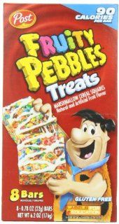 Post Fruity Pebbles Treats, 8 Count Treats (Pack of 4)  Breakfast Cereals  Grocery & Gourmet Food