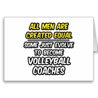 All Men Are Created EqualVolleyball Coaches Card