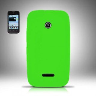 Silicone Neon Green Soft Cover Gel Skin Case For Huawei Inspira H867G / Glory H868C (StopAndAccessorize) Cell Phones & Accessories