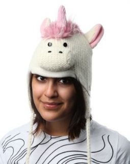 DeLux Unicorn White Wool Pilot Animal Cap/Hat   Limited Edition Clothing