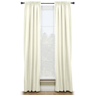 Style Selections Walker 84 in L Solid Snow Thermal Rod Pocket Window Curtain Panel