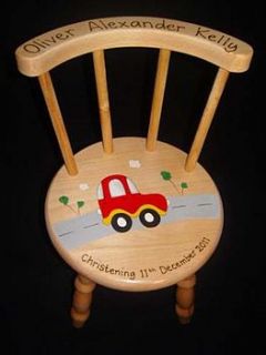 personalised wooden chair by babyfish