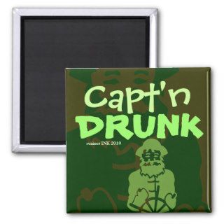 Captain Drunk Party Spring Break Refrigerator Magnet
