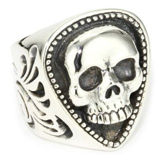 King Baby "Fender" Men's Skull Pic Ring, Size 10 Jewelry