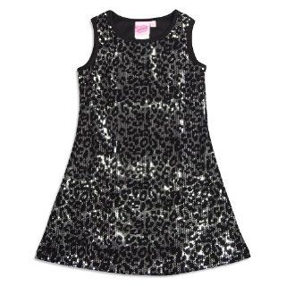 Lipstik   Toddler Girls Sleeveless Sequin Dress, Black, Silver 29471 3T Clothing