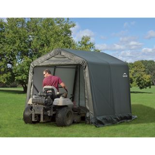 ShelterLogic Peak Style Shed/Storage Shelter — 8ft.L x 8ft.W x 8ft.H  House Style Instant Garages