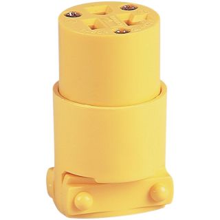 Cooper Wiring Devices 20 Amp 125 Volt Yellow 3 Wire Grounding Connector