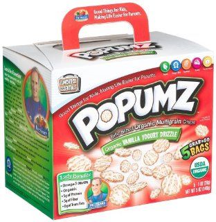 Dr.  Popumz Bite Sized Organic Multigrain Crips, Vanilla Yogurt Drizzle, 5 Count, 1 Ounce Bags (Pack of 6)  Snack Food  Grocery & Gourmet Food
