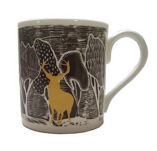 night woods with stags china cup by orwell and goode