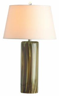 Arteriors Home 17420 477 Talia Tobacco Wavy Stripe Glass Lamp   Lamp Sets  