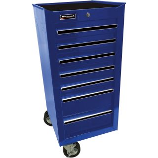 Homak 17in. Pro Series 7-Drawer Side Cabinet — Blue, Model# BL08041071  Tool Chests