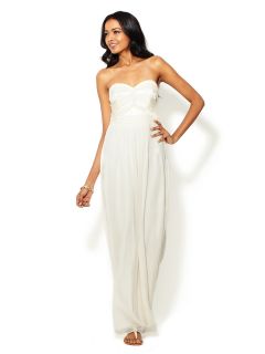 Silk Strapless Twist Front Dress by Laundry by Shelli Segal