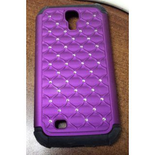Purple Deluxe Xshield Hybrid Gel Rhinestone Bling Case Cover for Samsung Galaxy S4 i9500+ Pen Stylus Cell Phones & Accessories