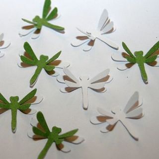 3d dragonfly table confetti by love those prints