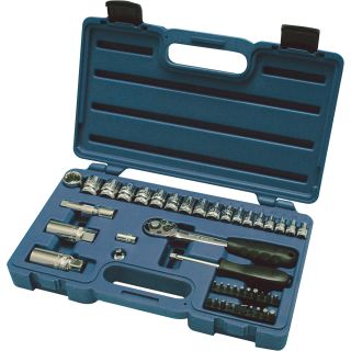 Industro Tools Socket Set — 1/4in., 3/8in. Drive, 45-Pc. Set, Model# 00397  Multi Drive   Specialty Sets