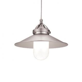 WAC Lighting MP LED481 BN/BN Freeport Early Electric Collection 1 Light LED Monopoint Pendant with Brushed Nickel Shade and Brushed Nickel Finished Cord   Island Light Fixtures  