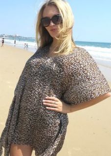silky satin cheetah print short cover up by roman holiday beach couture