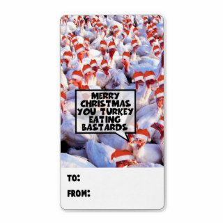 Funny Christmas Turkey Shipping Labels