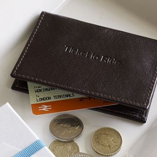 'ticket to ride' travel card holder by noble macmillan