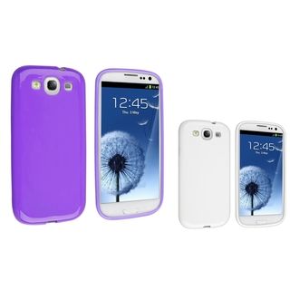 BasAcc White TPU Case/ Purple TPU Case for Samsung Galaxy S III/ S3 BasAcc Cases & Holders