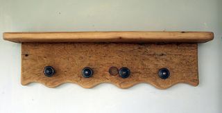 antique pine coat rack and shelf by seagirl and magpie