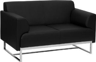 Hercules Seany Series Leather Love Seat with Encasing Frame   Loveseats