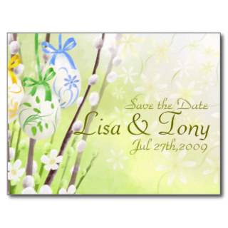 Easter Weeding   Customized Post Cards