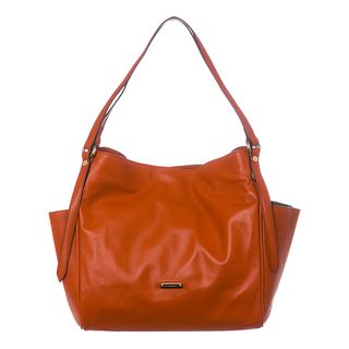 Burberry 'Canterbury' Small Orange Leather Tote Burberry Designer Handbags