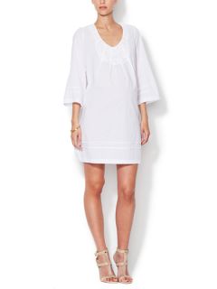 Woven Cotton Tunic Dress with Lace Detail by Alex + Alex Maternity