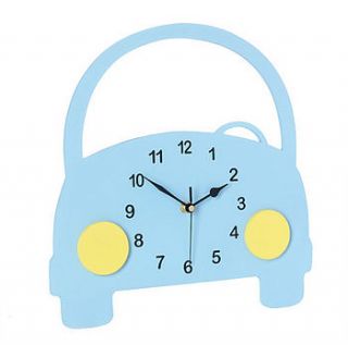 boys car wall clock by pitter patter products