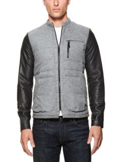 Quilted Leather Sleeve Jacket by FIELD SCOUT