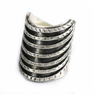 Thai Karen Hill Tribe Tribal Stack Illusion Handmade Silver Ring (Thailand) Rings