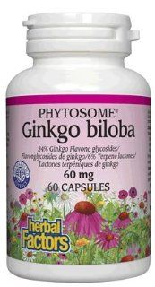 Natural Factors   Ginkgo Biloba Phytosome Enhanced Absorption 60 mg.   60 Capsules Health & Personal Care