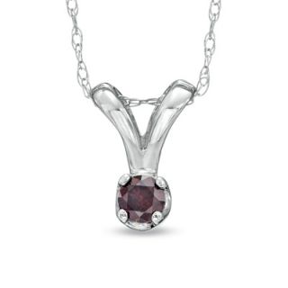 10 CT. Enhanced Red Diamond Solitaire Pendant in 14K White Gold
